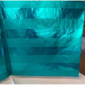 Shiny, Bright and Vintage Hallmark! Tonal Striped Sheet of Gift Wrap from 1986!